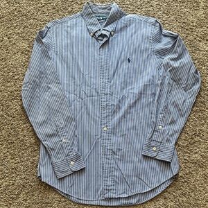Ralph Lauren Navy Striped Button Down Shirt